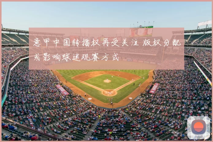 意甲中国转播权再受关注 版权分配或影响球迷观赛方式